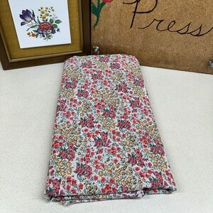 Vintage Fabric Material Textiles Floral Pink Green Brown 60 x 108 Inches